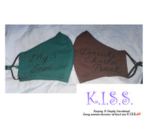 Load image into Gallery viewer, Custom Embroidered Mask