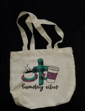 Load image into Gallery viewer, Sunday Vibes Tote White
