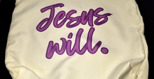 Load image into Gallery viewer, Jesus Will Tote - Purple text
