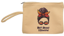 Load image into Gallery viewer, Black, Blessed &amp; Beautiful Wristlet
