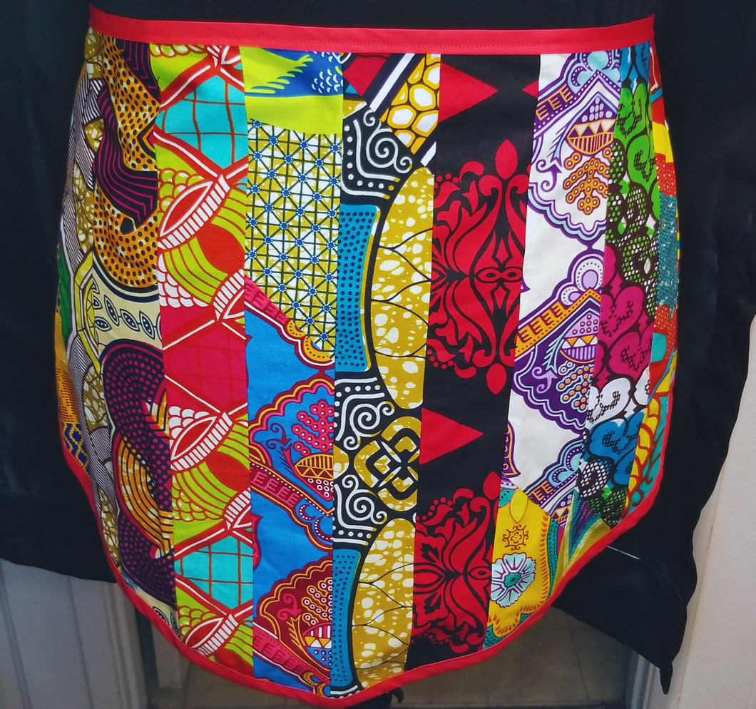 Apron African Print 1/2 double